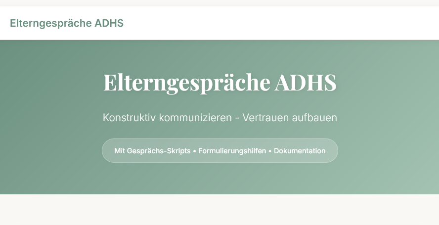 Elterngespräche ADHS